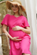 Малиновое платье для беременных и кормящих мам с секретом для кормления с гипоаллергенной ткани