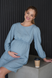 Хлопковое платье для беременных и кормящих мам синее с секретом для кормления