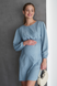 Хлопковое платье для беременных и кормящих мам синее с секретом для кормления