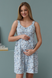 Летний хлопковый сарафан для беременных, будущих мам легкий голубой