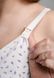 Хлопковая ночная рубашка на эластичных бретелях для беременных и кормящих молочная