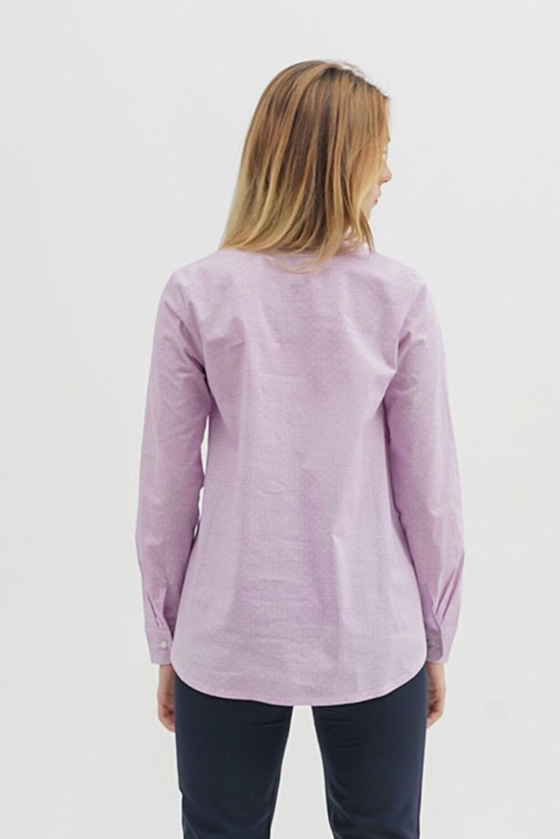 Сиреневая блуза для беременных и кормящих мам с длинными рукавами