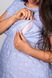 Голубое платье для беременных и кормящих мам из мягкого хлопка