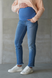 Стильні джинси для вагітних Mom сині з подвійною підтримкою животика