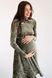 Платье для беременных свободного кроя темно-зеленое с приятного к телу материала