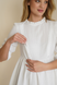 Біла муслінова сукня для вагітних і годуючих мам вільного силуету