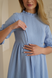 Легка муслінова сукня для вагітних та годуючих мам вільного силуету блакитна