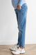 Сині джинси для вагітних Mom's з подвійною підтримкою животика - бандажна резинка та трикотажний пояс