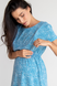 Голубое воздушное платье для беременных и кормящих с приятной ткани с секретом для кормления