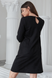Красивое черное платье для беременных и кормящих свободного кроя с секретом кормления