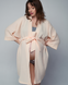 Мусліновий халат кімоно для вагітних універсальний кремовий