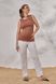 Штани для вагітних білі зі стрейчевого котону бандаж під животик
