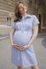 Сукня - сорочка для вагітних і годуючих мам блакитна