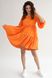 Легка вільна сукня для вагітних та годуючих з секретом для годування апельсинова