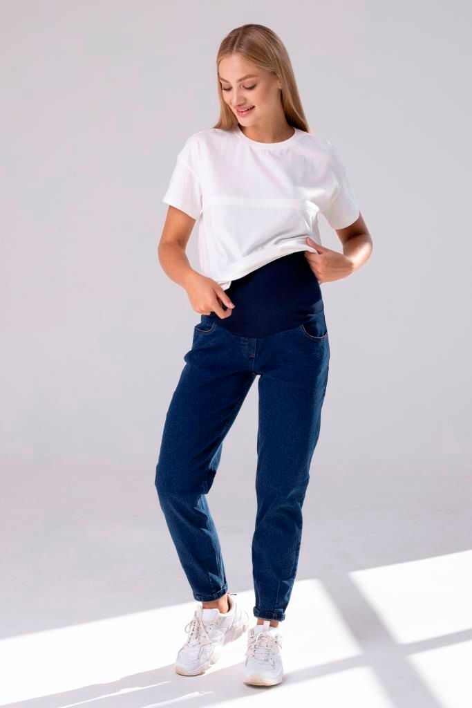Комфортные и стильные джинсы для беременных с высокой спинкой Mom Jeans