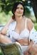 Бюстгальтер для кормления с тонкими кружевными чашками, на косточках Белый, 90C, (006 5098)