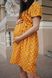 Жовта в горошок сукня для вагітних з м'якої тканини
