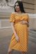 Жовта в горошок сукня для вагітних з м'якої тканини