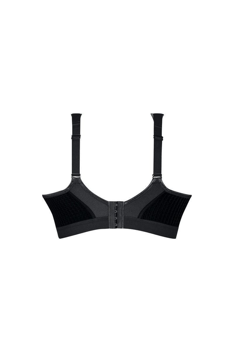 Спортивный бюстгальтер с мягкими чашками без косточек Anita "Extreme control Plus" 95J Черный\Антрацит (445 5567)