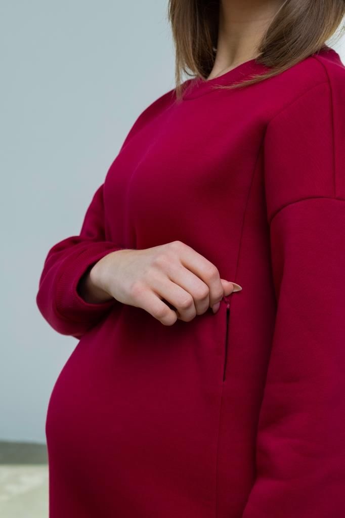 Теплый спортивный костюм для беременных и кормящих мам с начесом