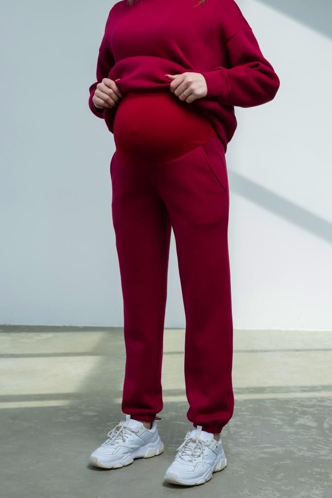 Теплый спортивный костюм для беременных и кормящих мам с начесом