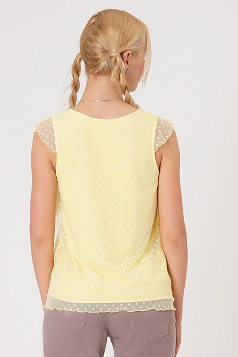 Блуза для вагітних, майбутніх мам з легкою сіточкою жовта