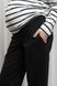 Хлопковые спортивные брюки - джогеры для беременных с бандажным животиком черные