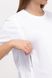 Белая туника-футболка для беременных и кормящих с секретом кормления