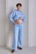 Блакитний спортивний костюм для вагітних та годуючих з трикотажу 2-х нитка