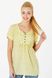 Блуза для беременных и кормящих с короткими рукавами желтая
