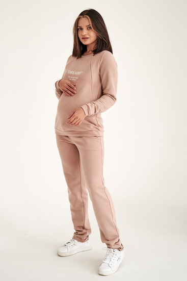 Спортивний костюм для вагітних, майбутніх мам "To Be" 4205114-78-1 , пудра 42-44
