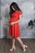 Червоне кокетливе плаття для вагітних та годуючих з секретом годування відкриті плечі