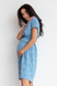 Повітряна блакитна сукня для вагітних і годуючих з приємної тканини з секретом для годування