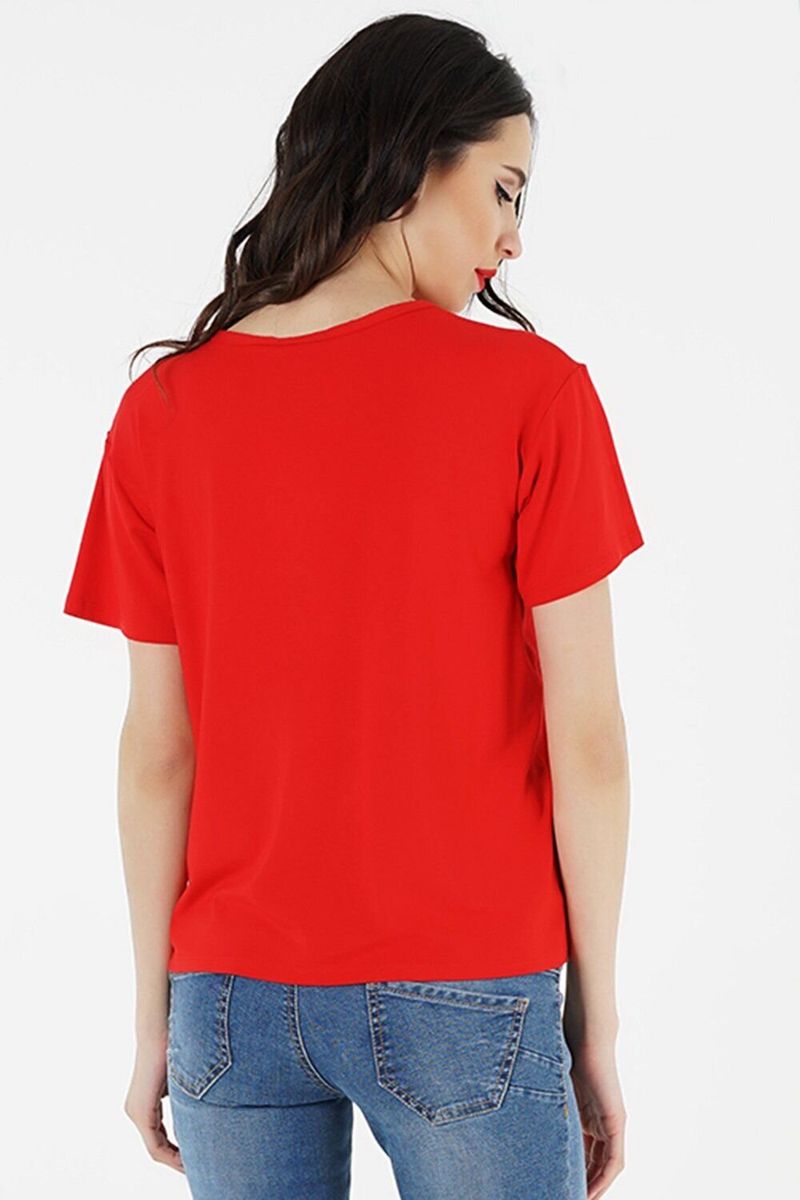 Трикотажна футболка для вагітних, майбутніх мам червона